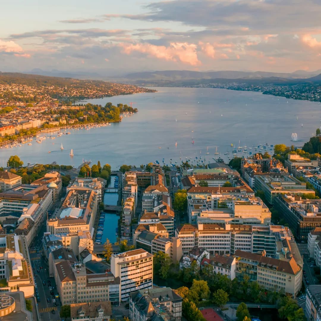 Aerial view of Zürich